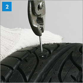 内面タイヤパンク修理の方法2