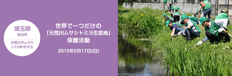 埼玉県 熊谷市 元荒川のムサシトミヨを守ろう！ 世界で一つだけの「元荒川ムサシトミヨ生息地」保護活動 2015年5月17日(日)