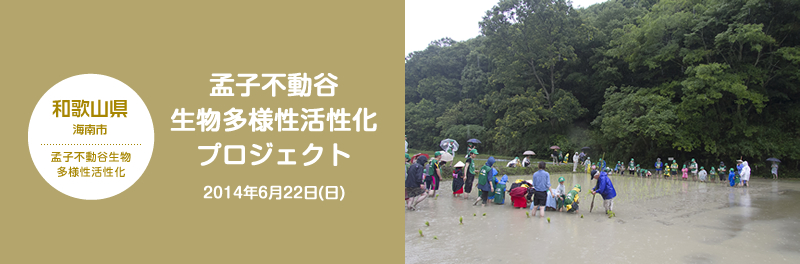 和歌山県 海南市 孟子不動谷生物多様性活性化プロジェクト 2014年6月22日(日)