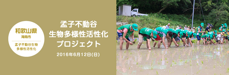 和歌山県 海南市 孟子不動谷生物多様性活性化 孟子不動谷生物多様性活性化プロジェクト 2016年6月12日（日）